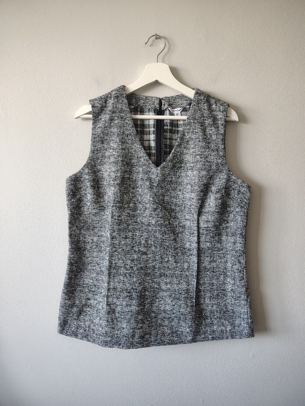 Calvin Klein Grey Tweed-like Vest
